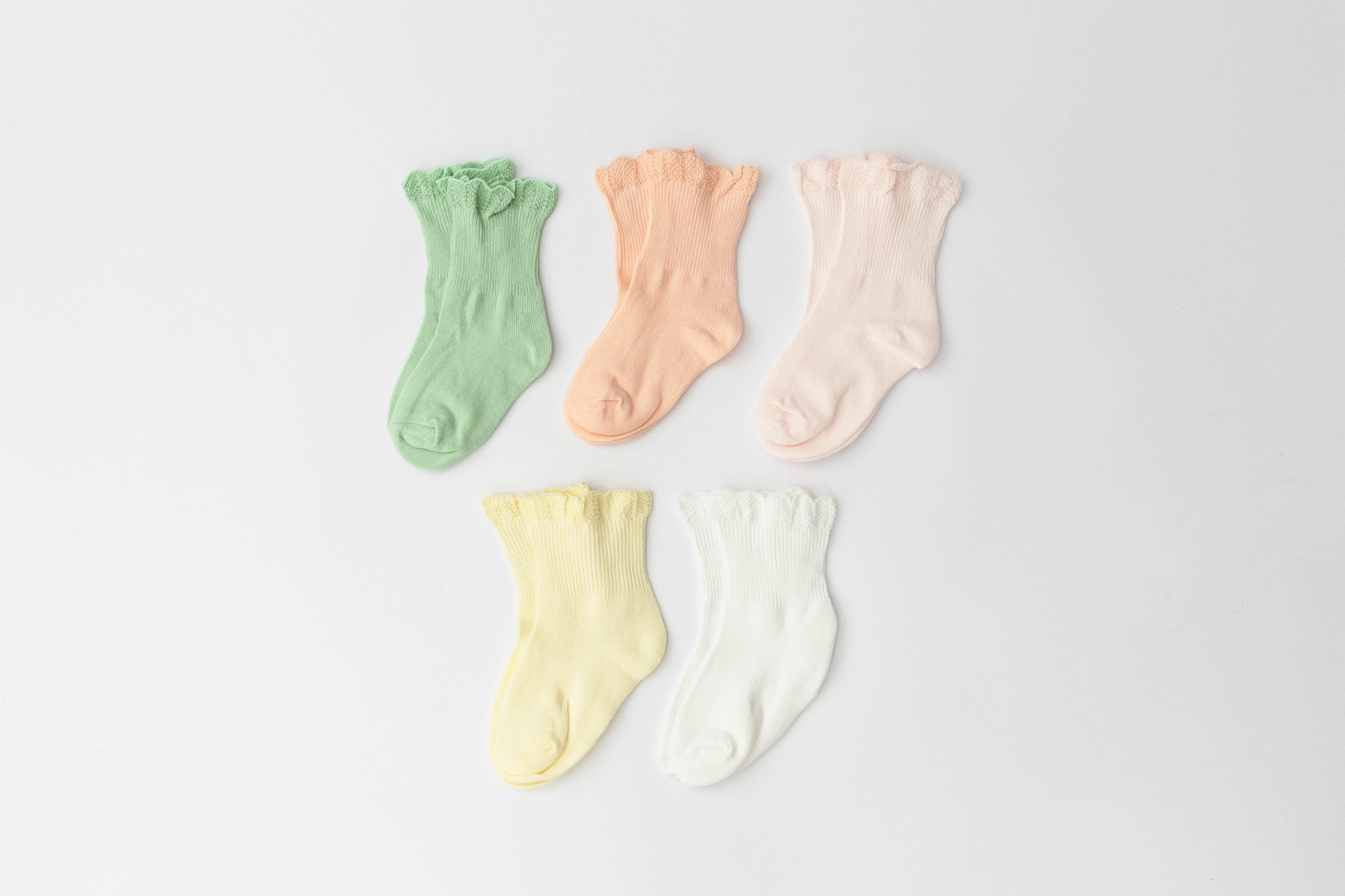 Pastel Frill Socks *Full set of 5*