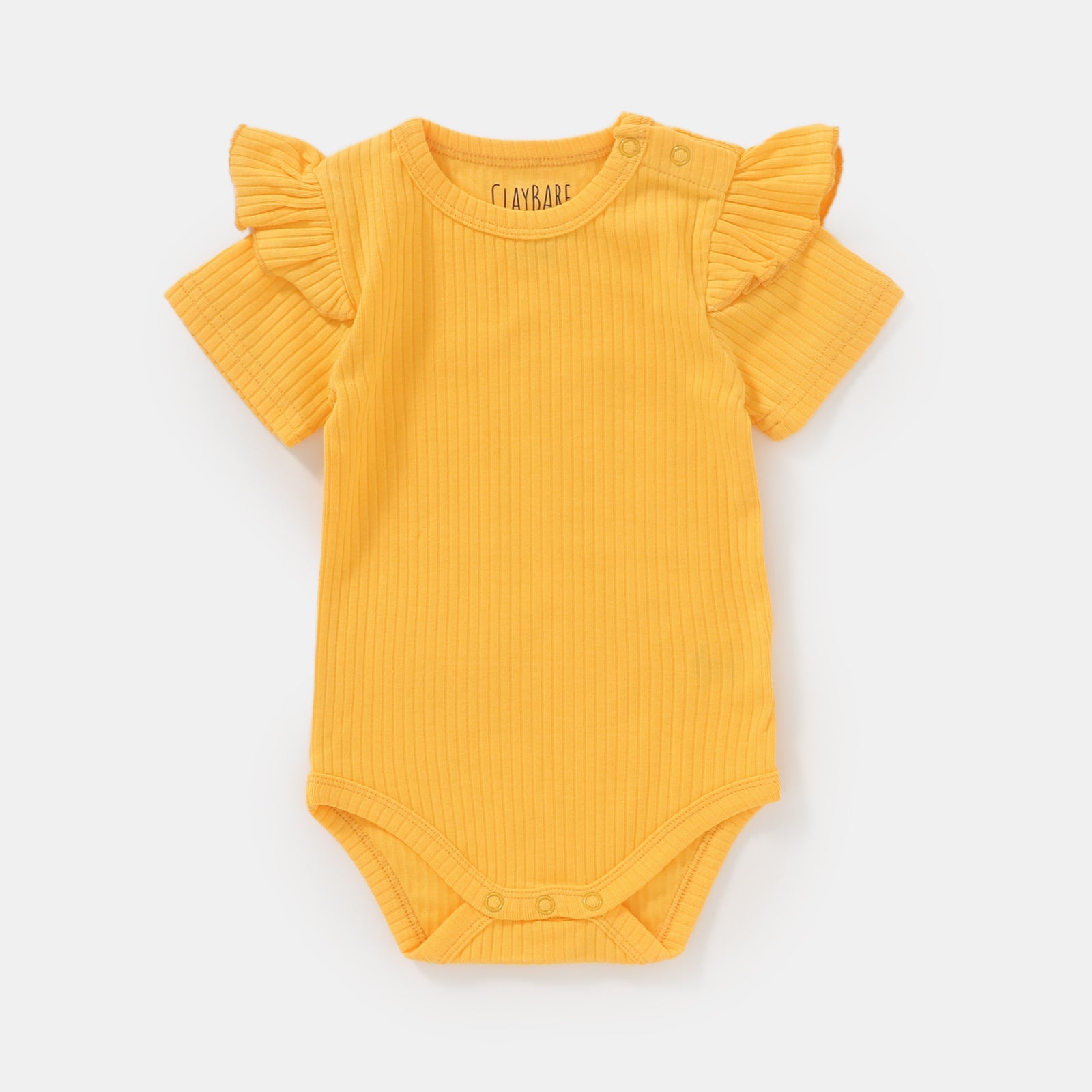 Sunshine Yellow Frill Short Sleeve Bodysuit