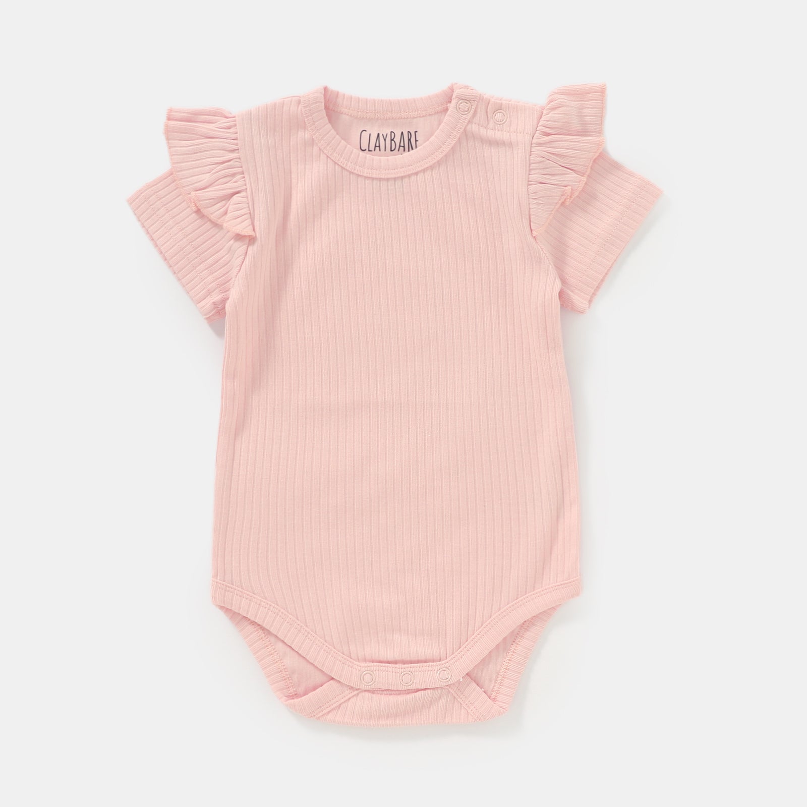 Baby Pink Frill Short Sleeve Bodysuit