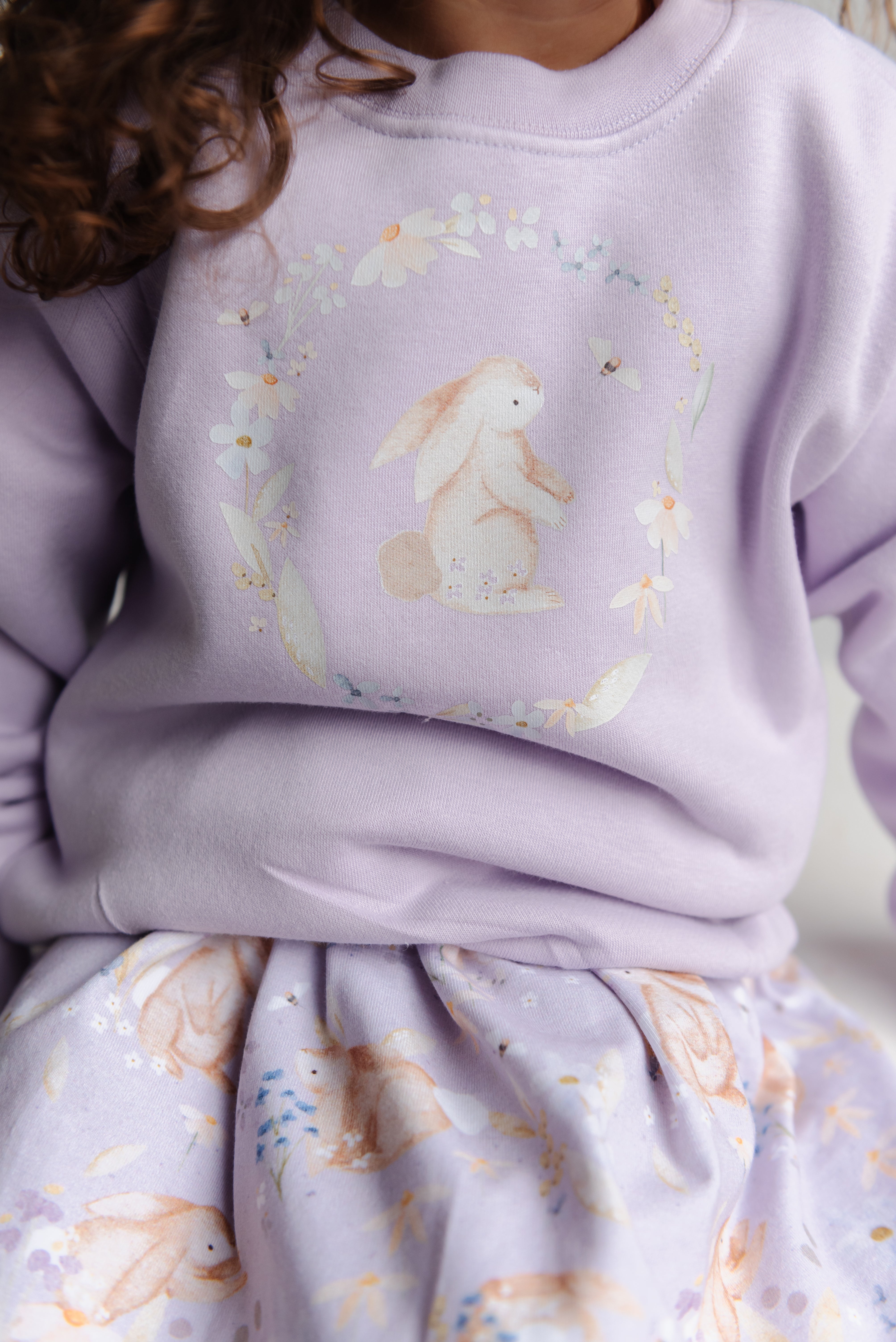 Lilac Bunny Children's Sweatshirt