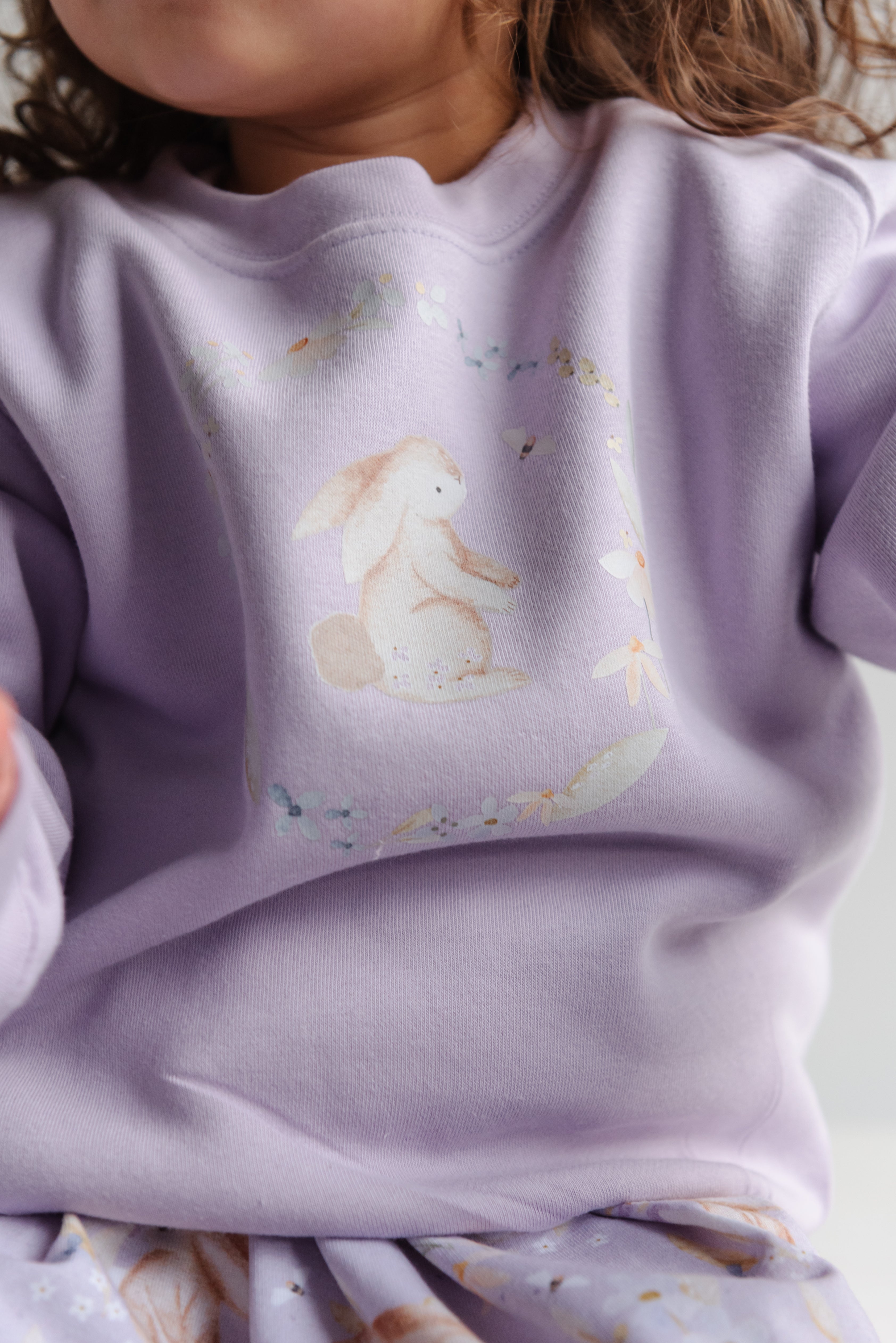 Lilac Bunny Children's Sweatshirt