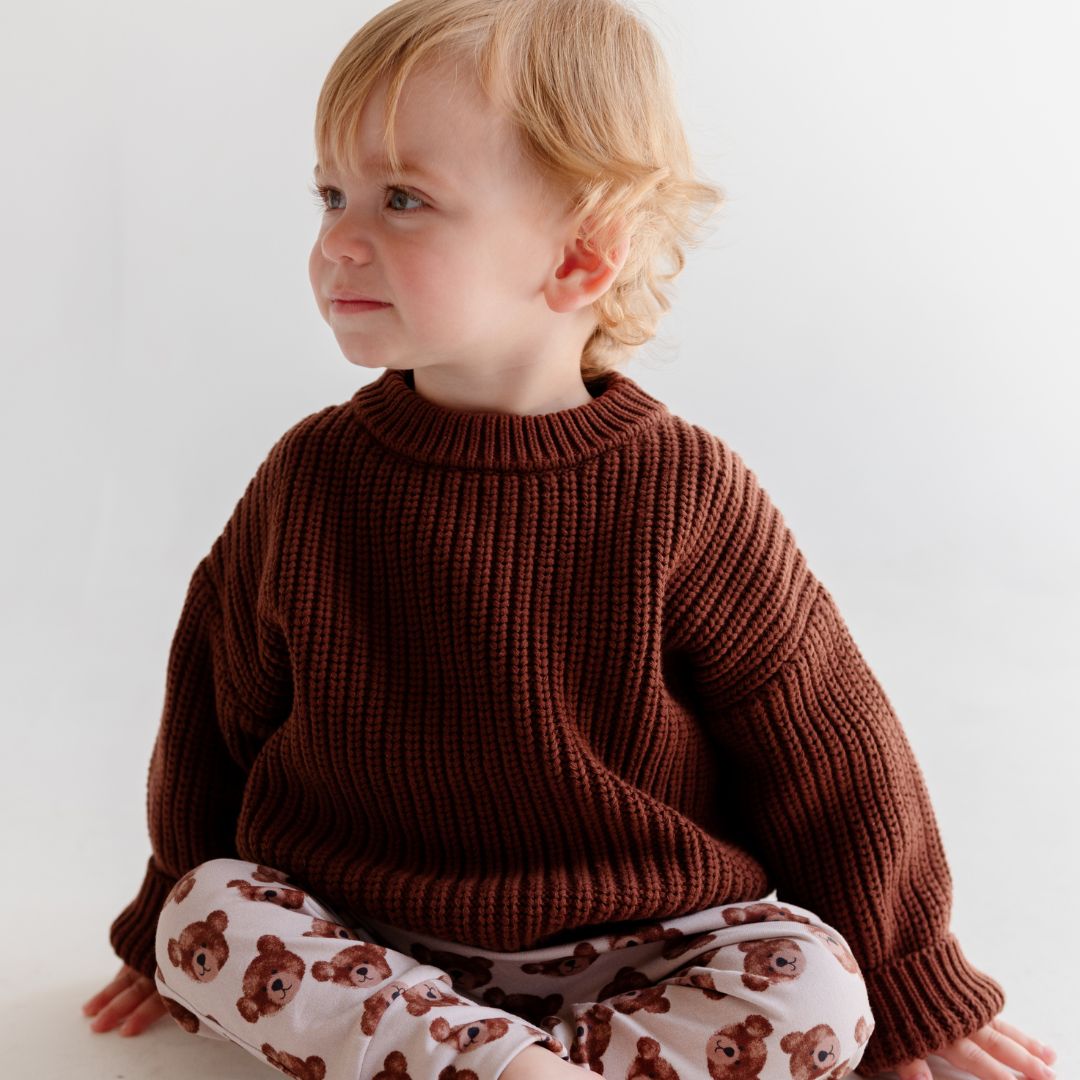 Oversized Brown Knitted Jumper