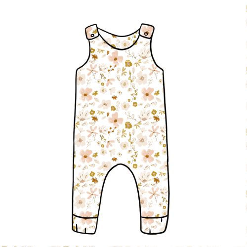 IMPERFECTION* Floral Dungaree Romper