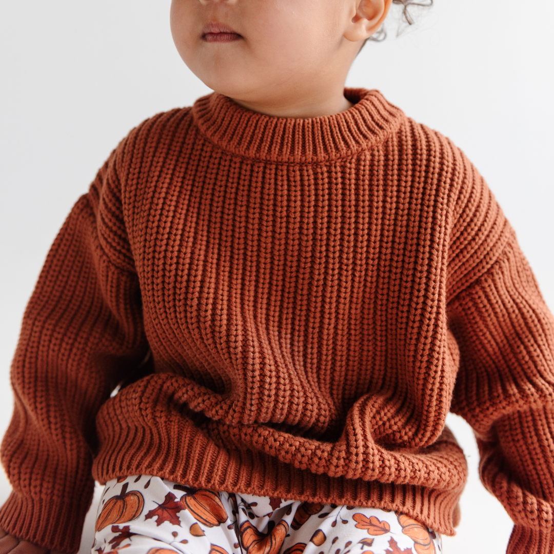 Oversized Rust Knitted Jumper