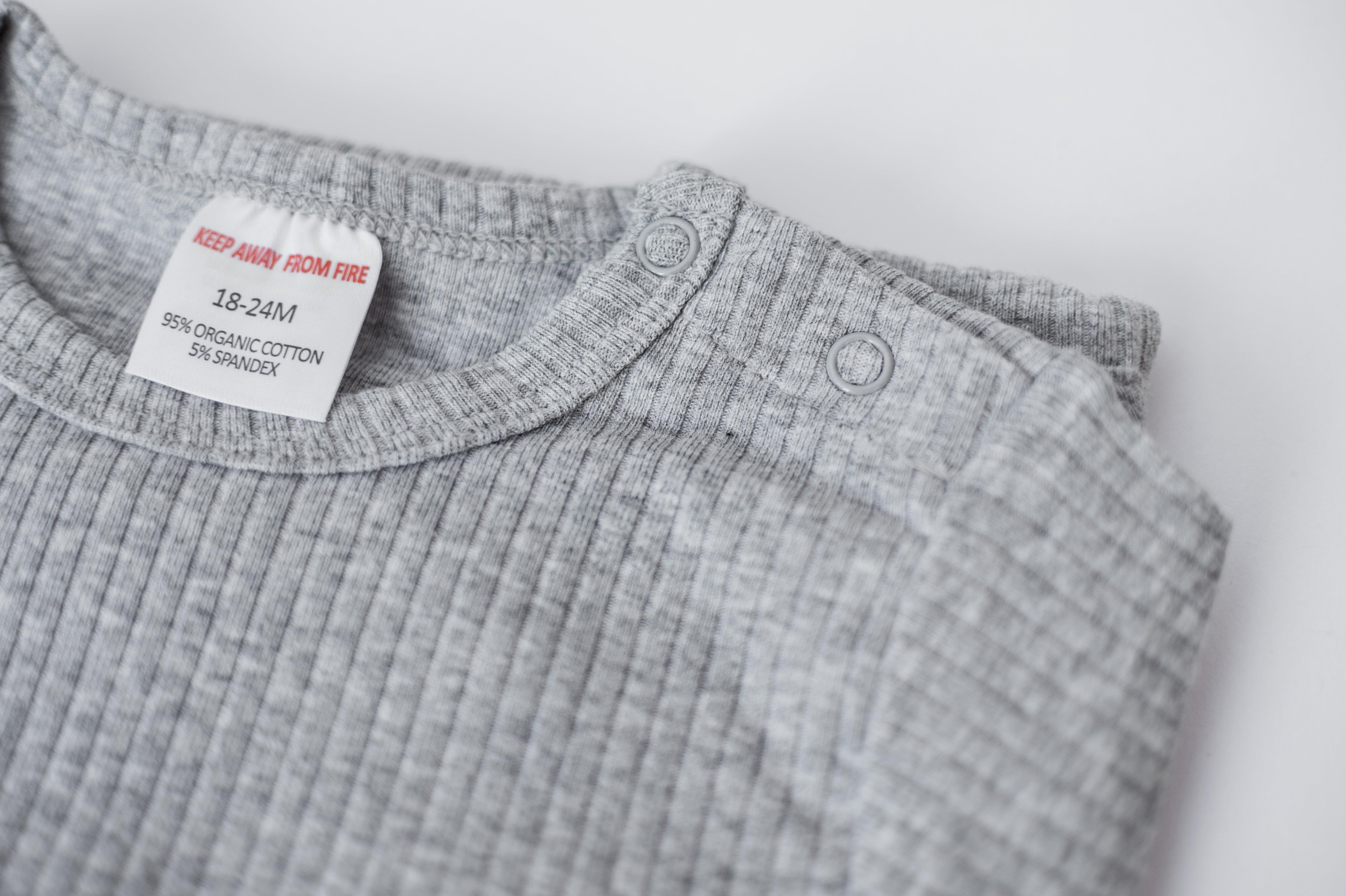 Grey Long Sleeve Bodysuit