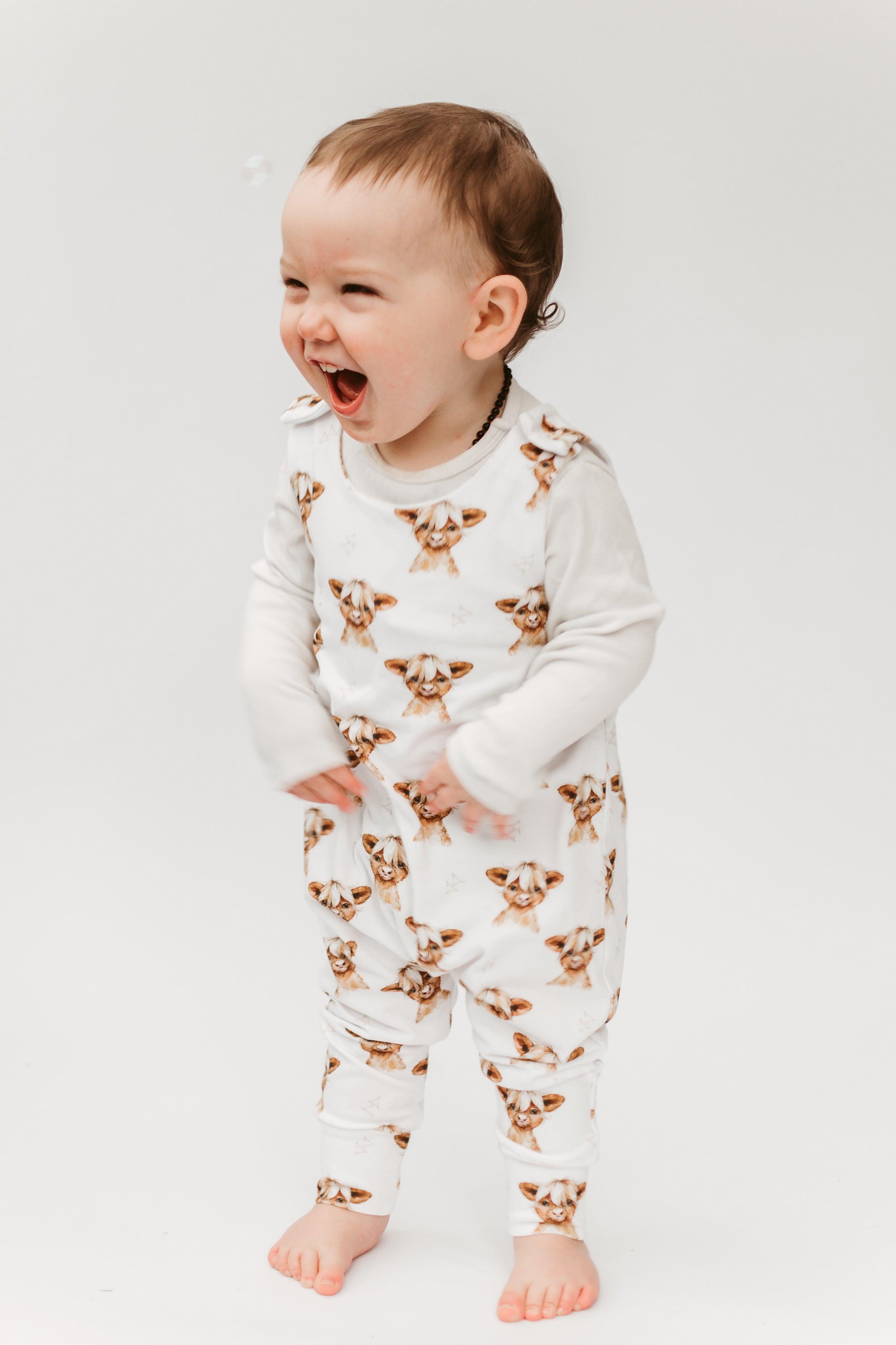 Hamish the Highland Cow Dungaree Romper