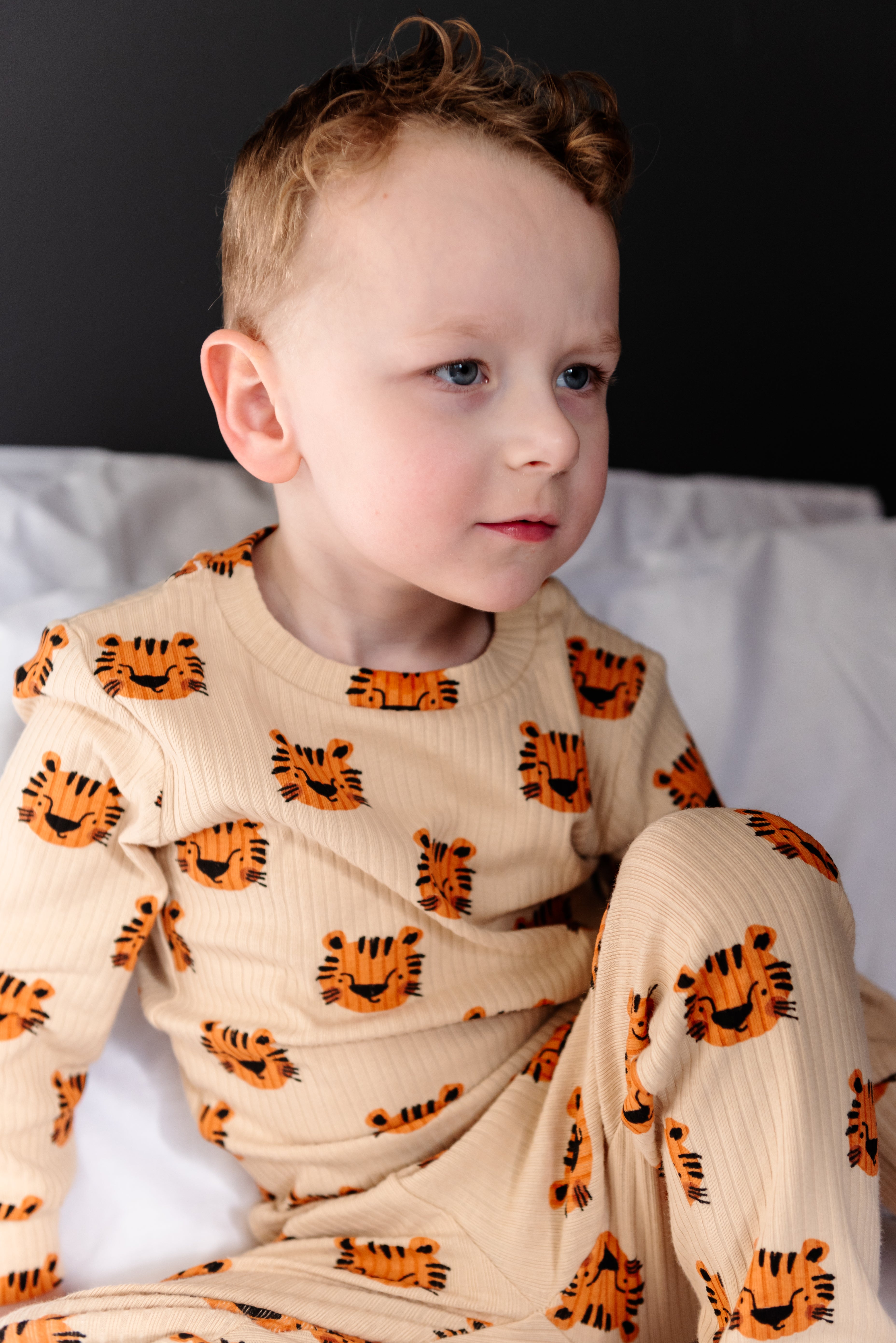 ClayBARE Tiger Organic Ribbed Pyjamas