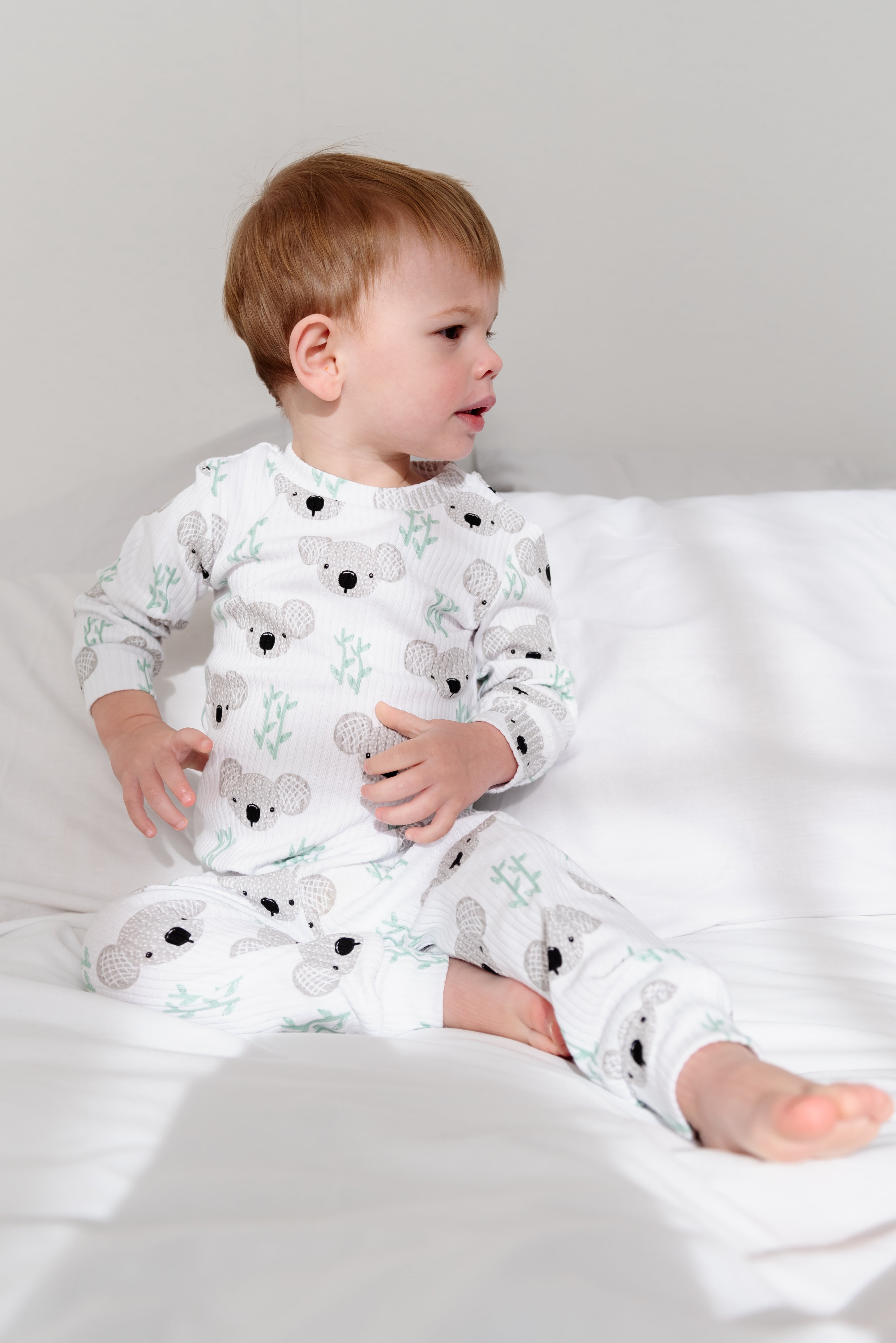ClayBARE Koala Organic Ribbed Pyjamas