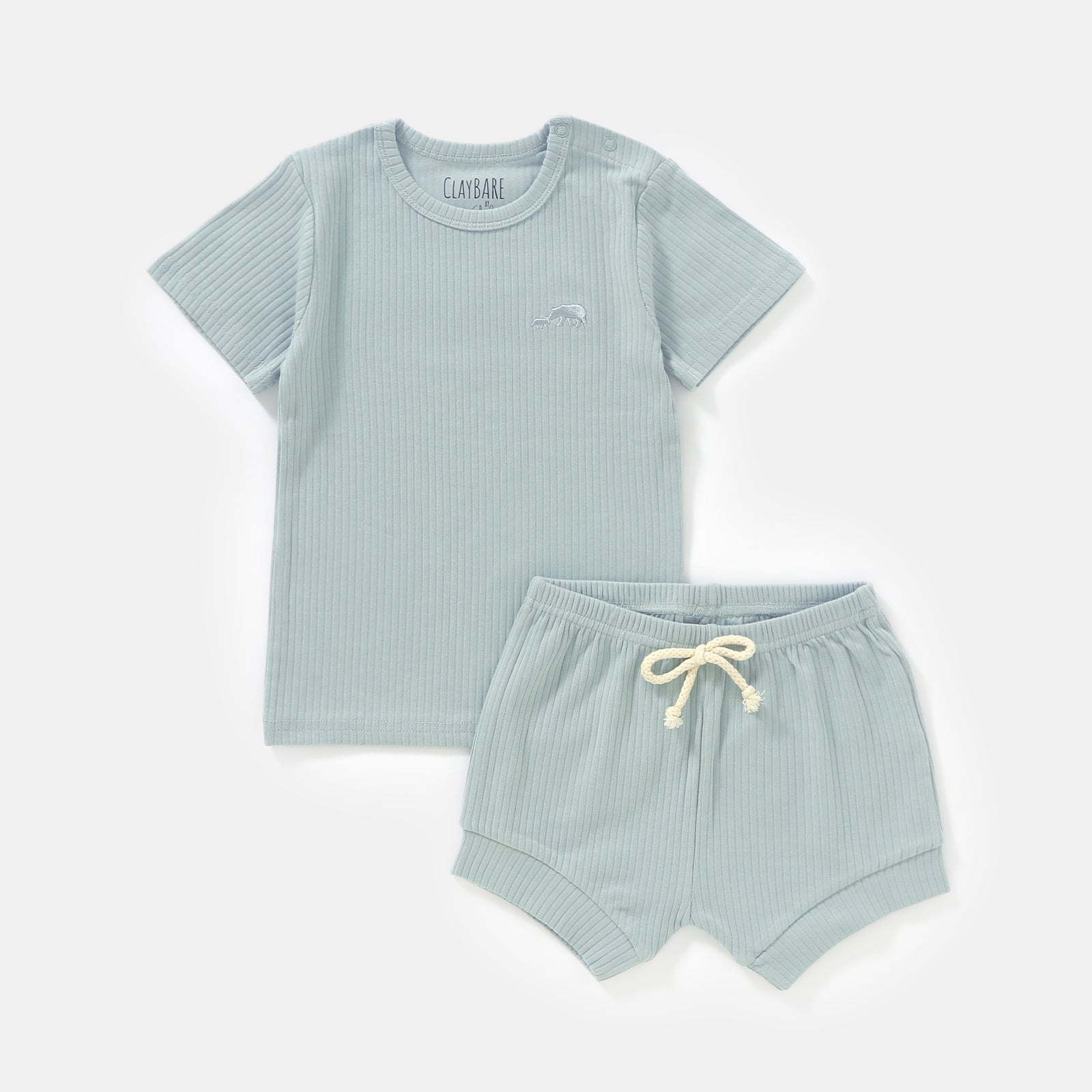 ClayBARE Mint Ribbed Shorts (Shorts only)