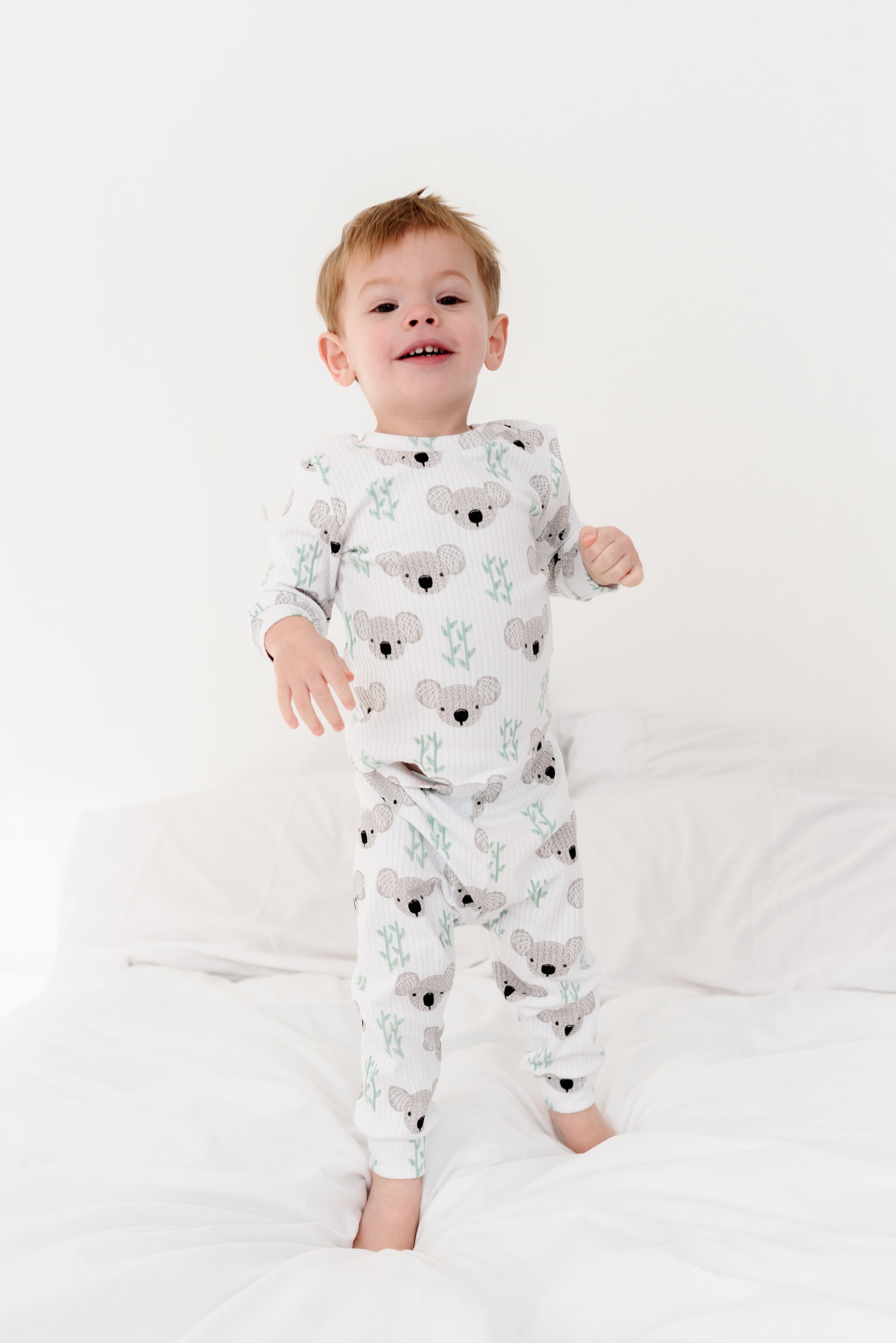 ClayBARE Koala Organic Ribbed Pyjamas