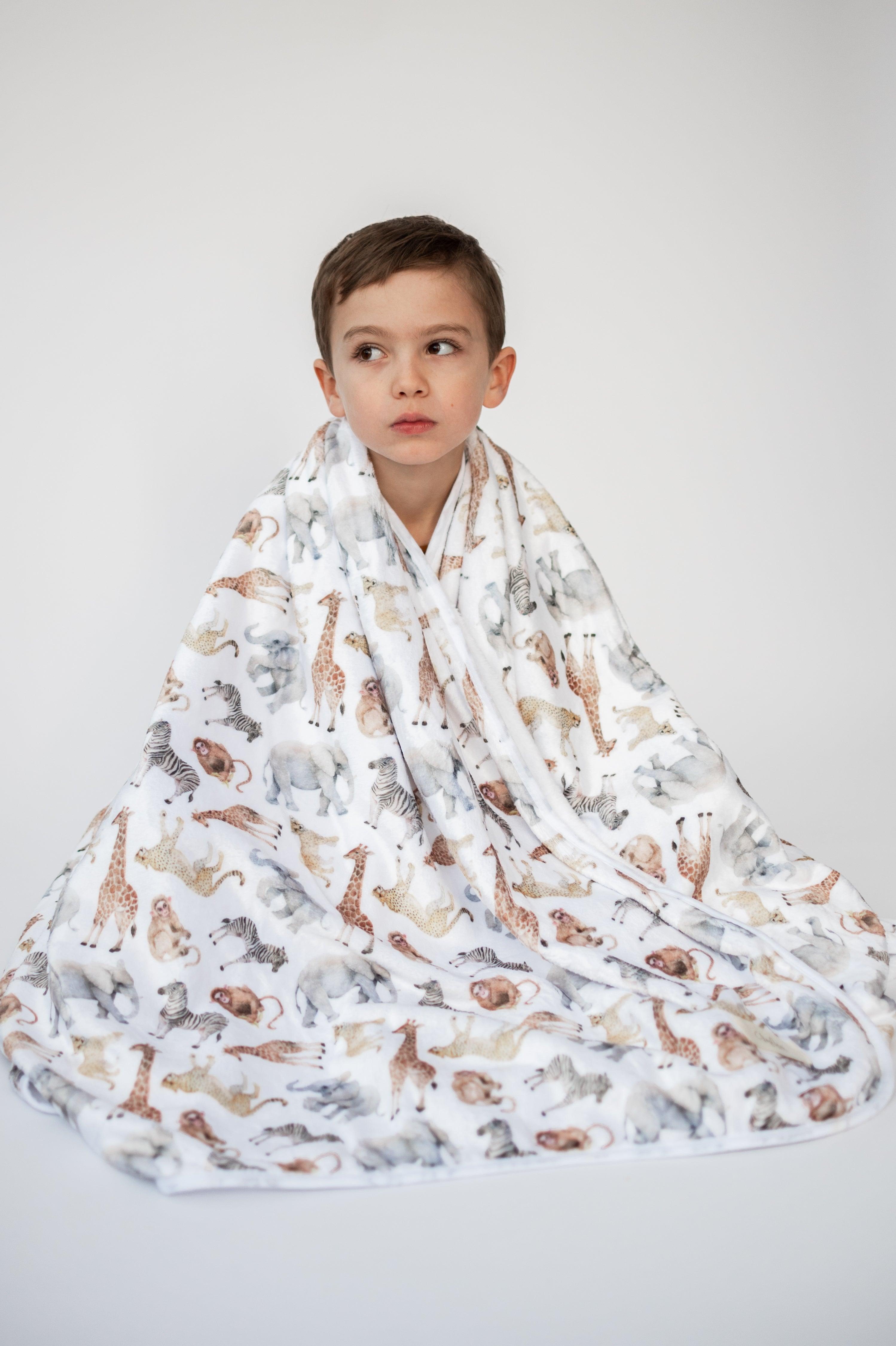 Safari Large Minky Fleece Blanket